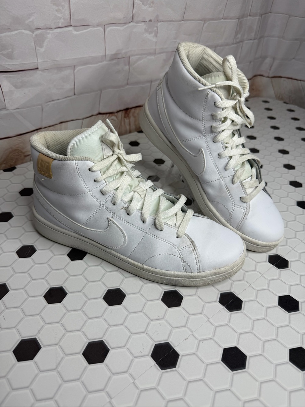 Nike Court Royale Mid White Leather Sneakers | Women’s Size 11 | Minimalist